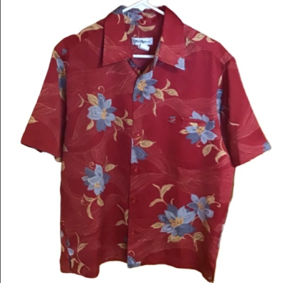 Vintage Other - Vintage 70s Hawaiian retro red shirt